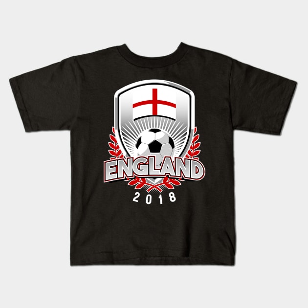 England Soccer 2018 Kids T-Shirt by Styleuniversal